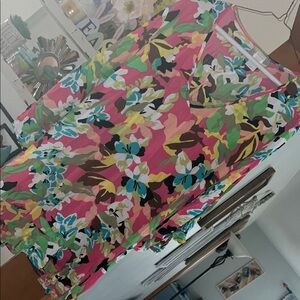 Vibrant Floral V-Neck Blouse